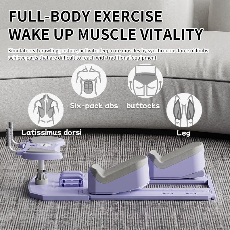 Crawling simulator,Pilates Board, Multifunctional Abdominal Plate, Detachable Ab Trainer Machine with Anti-Slip Design, Portable Pilates Reformer for Core Workouts, Home Gym Equipment for Women